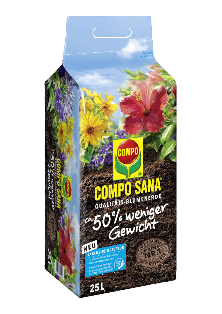 COMPO Qualitäts-Blumenerde ca. 50 % weniger Gewicht